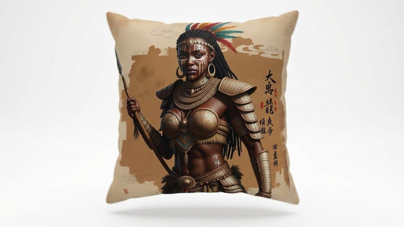 Twin Guardians cushion