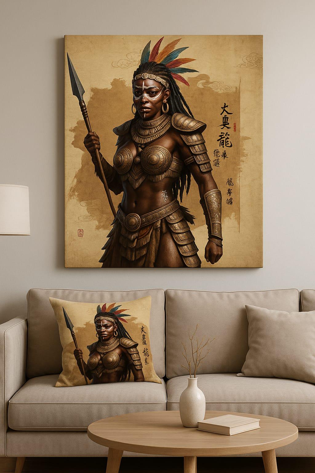 Twin Guardians cushion
