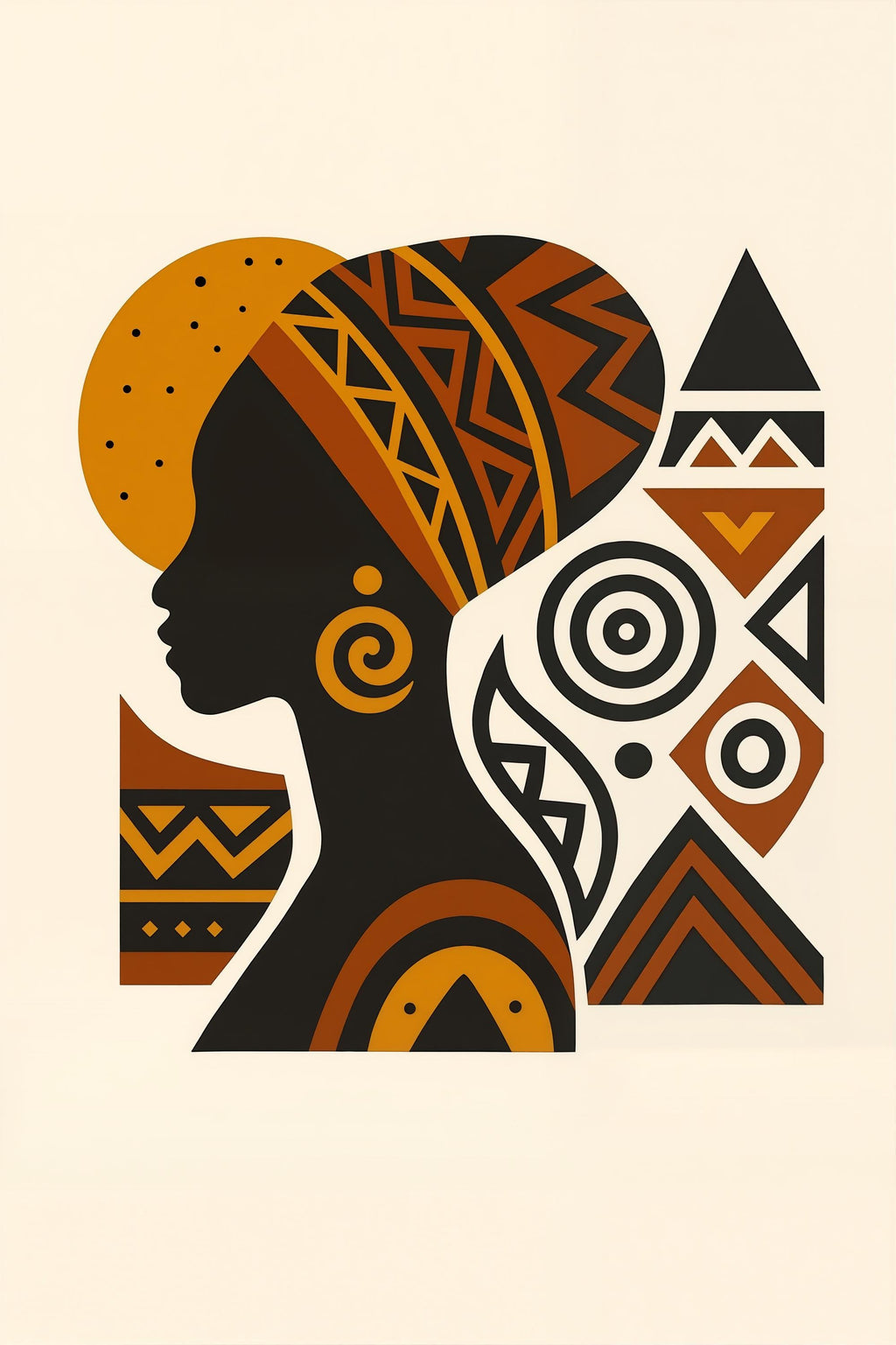 Tribal Harmony Silhouette cushion