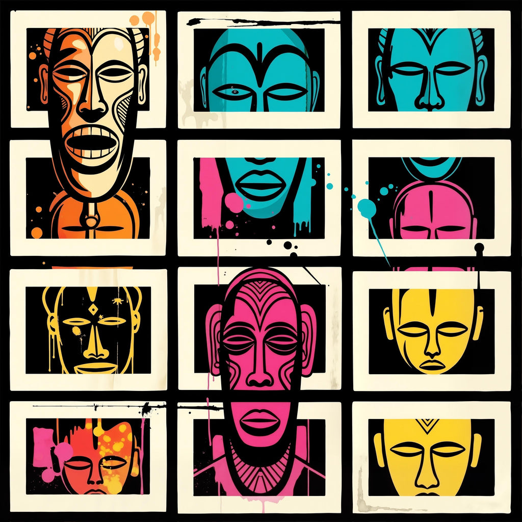 Faces of Many cushion