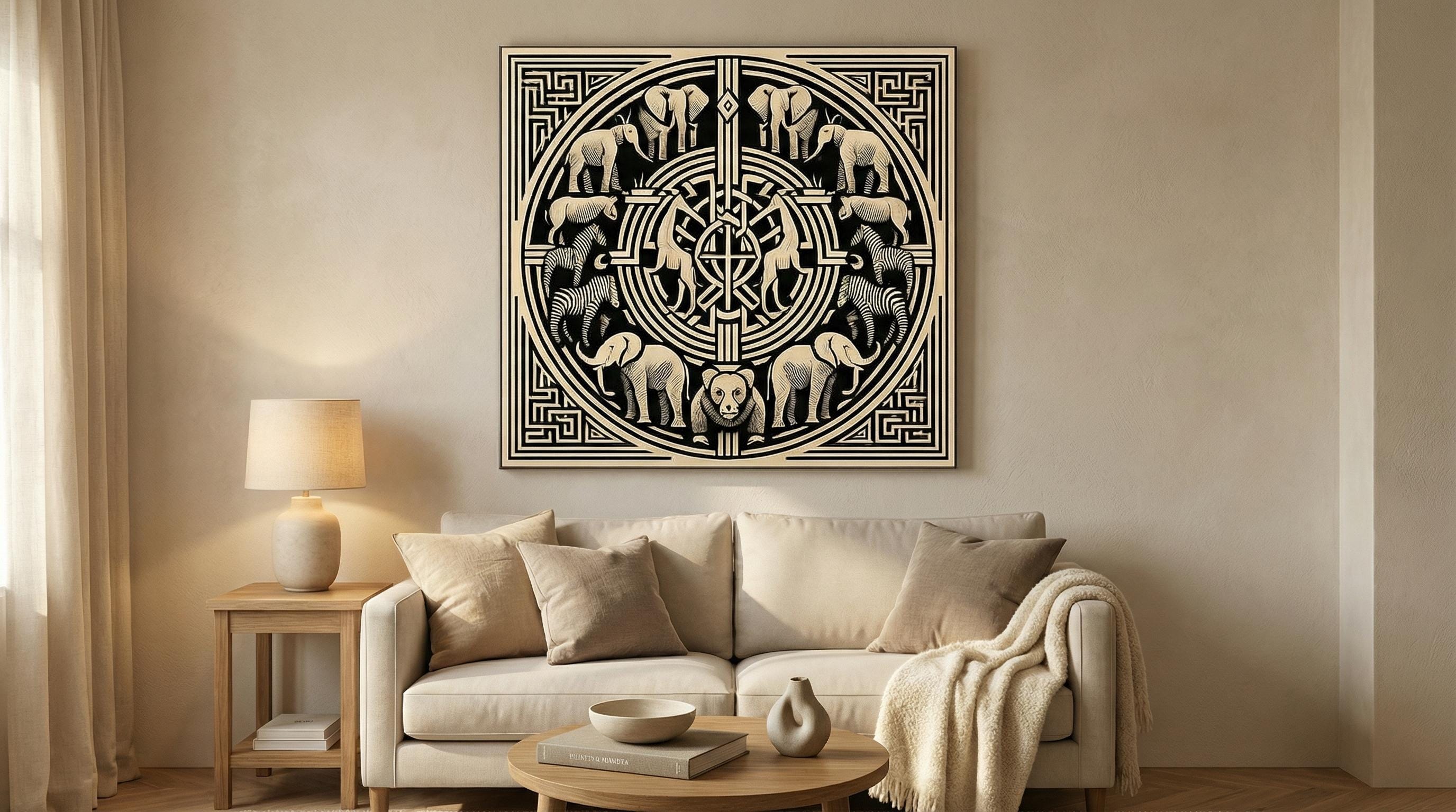 Circle of Wildlife Canvas