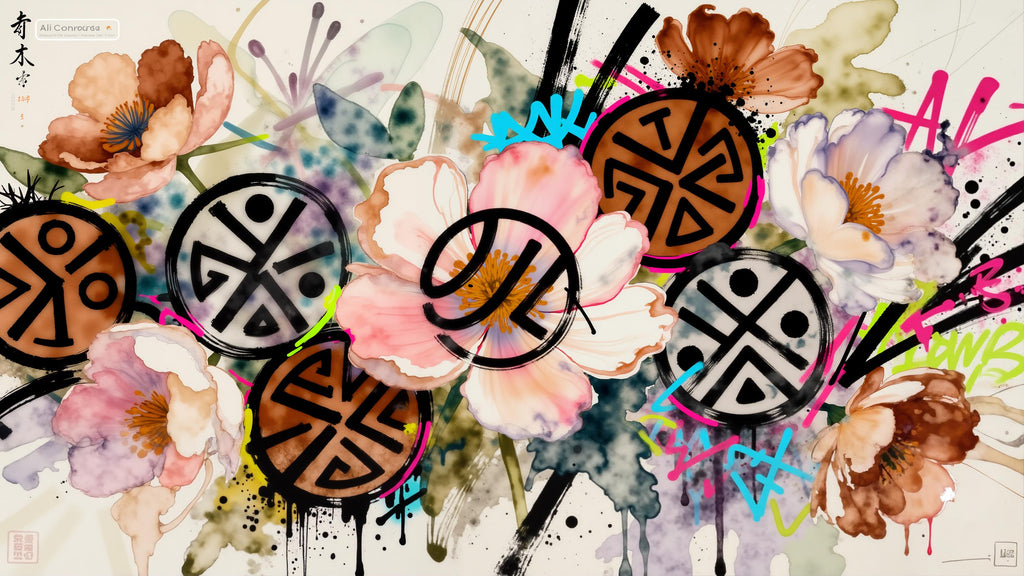 Floral Symbol Fusion fine print