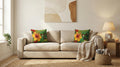 Hummingbird & Hibiscus cushion