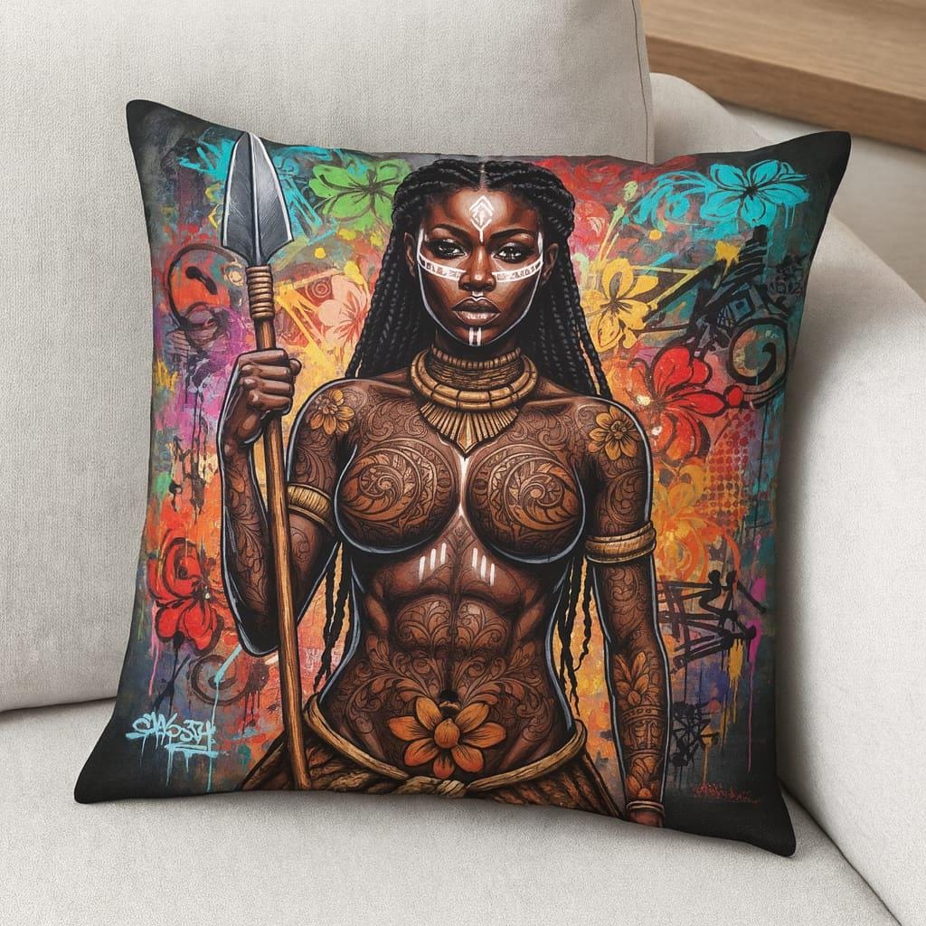 Ancestral Warrior cushion