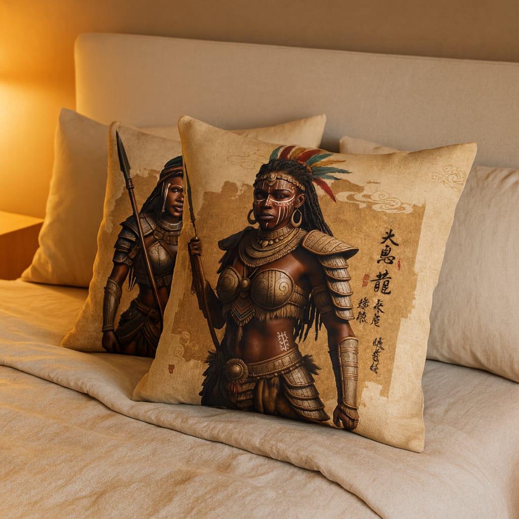 Twin Guardians cushion