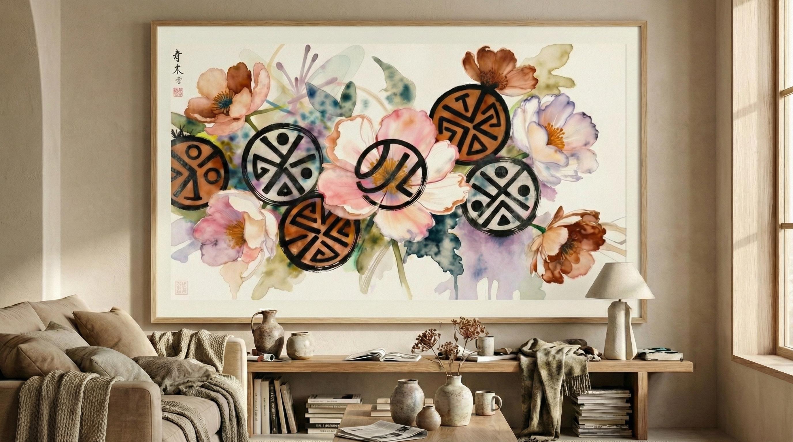 Floral Symbol Fusion fine print