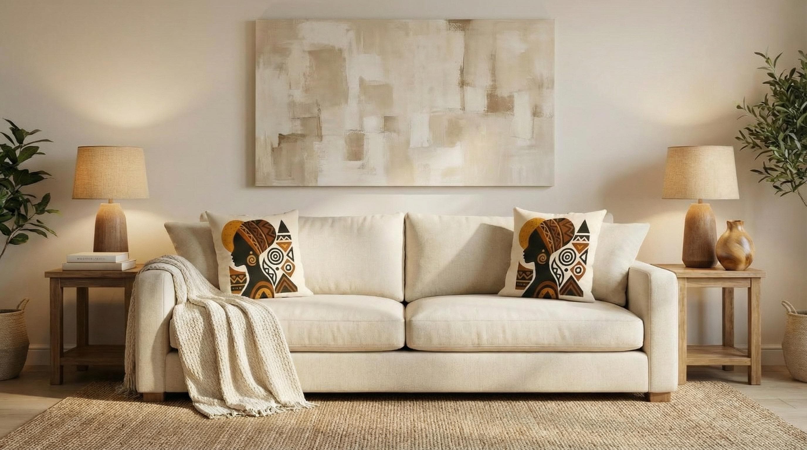 Tribal Harmony Silhouette cushion